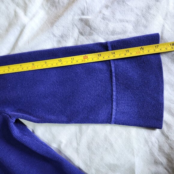Anne Klein Sweater Cardigan Women's Size PS Purple 3/4 Bell Sleeve Button Up - Picture 5 of 10